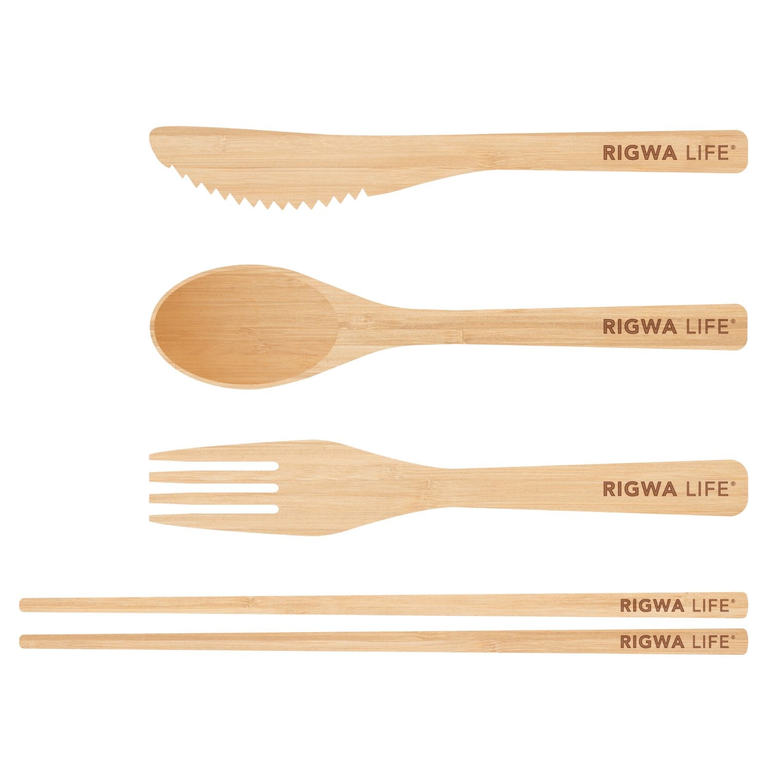 Bamboo Take Along Utensil Pack