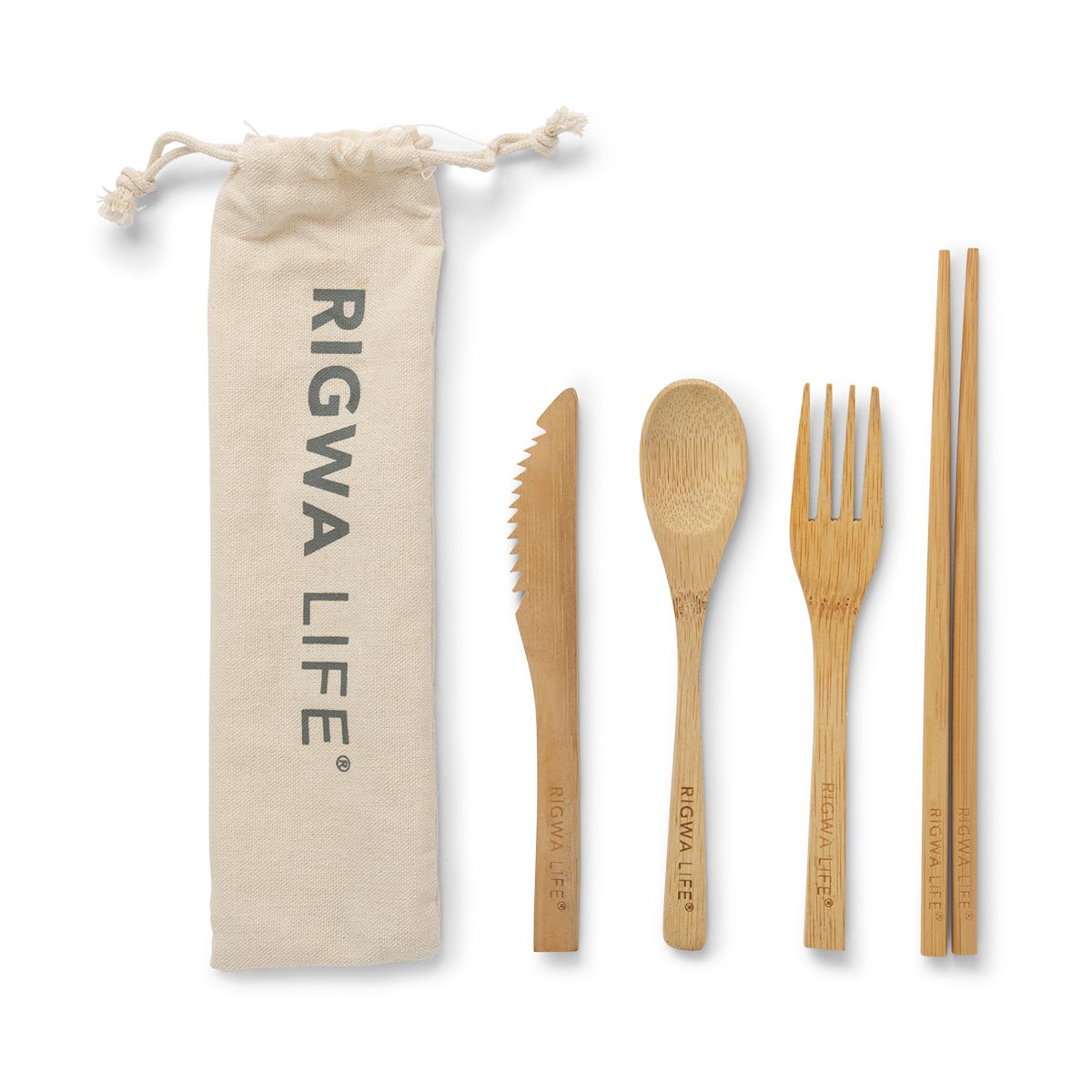 Bamboo Take Along Utensil Pack